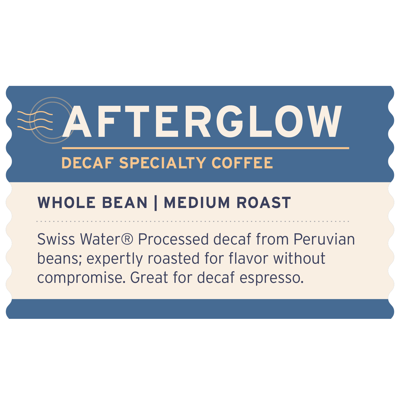 Afterglow Decaf - Label Detail - Heyday Coffee Co.