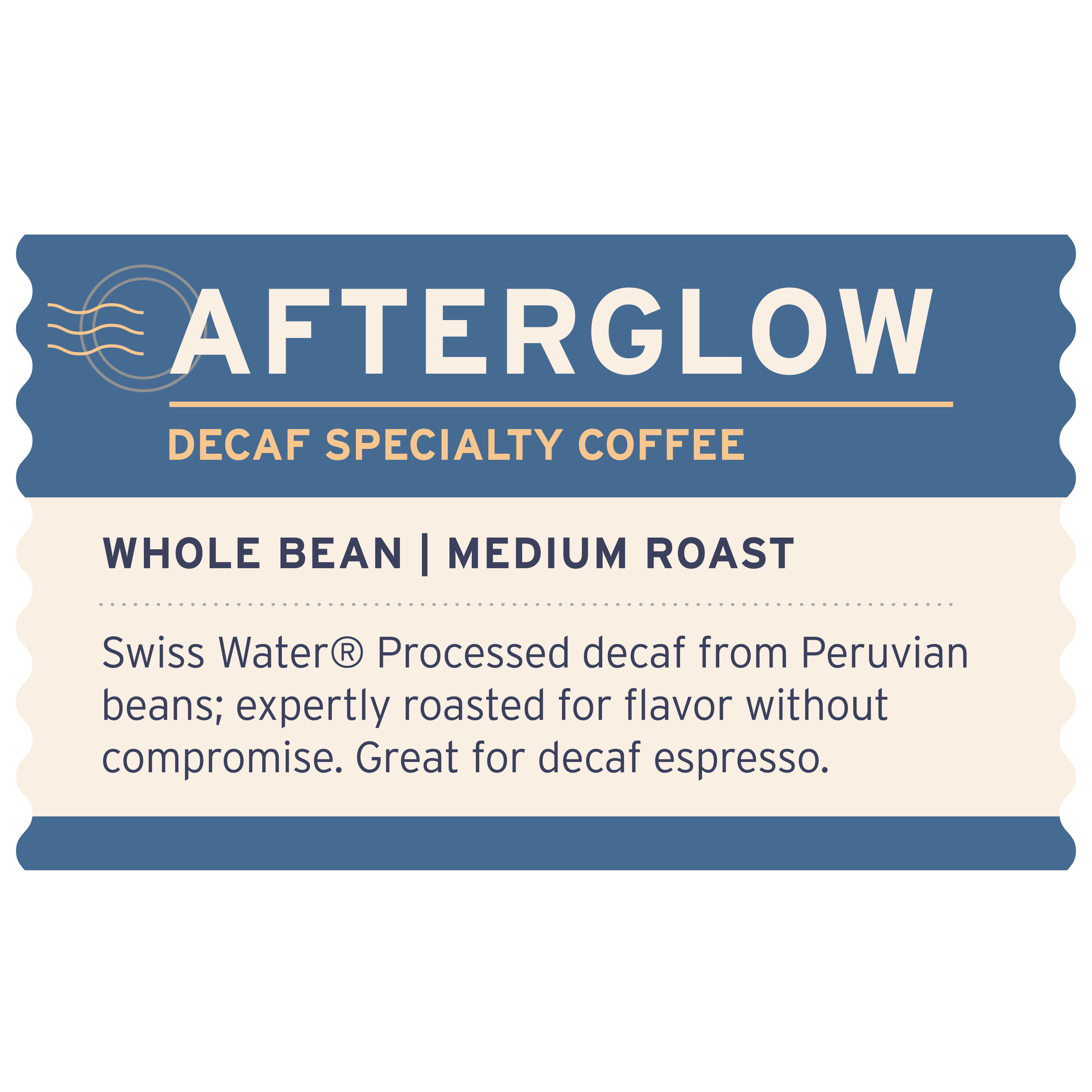 Afterglow Decaf - Label Detail - Heyday Coffee Co.