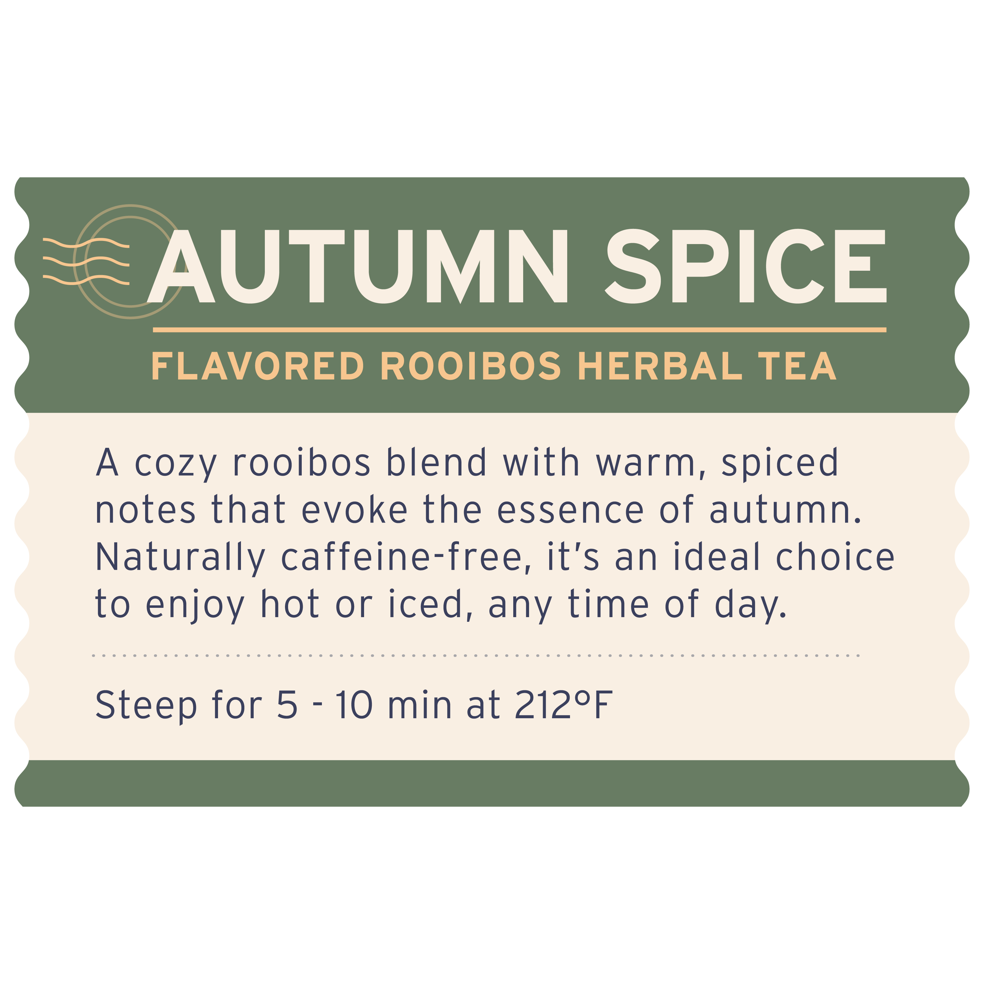 Autumn Spice Tea - Label Detail - Heyday Coffee Co.