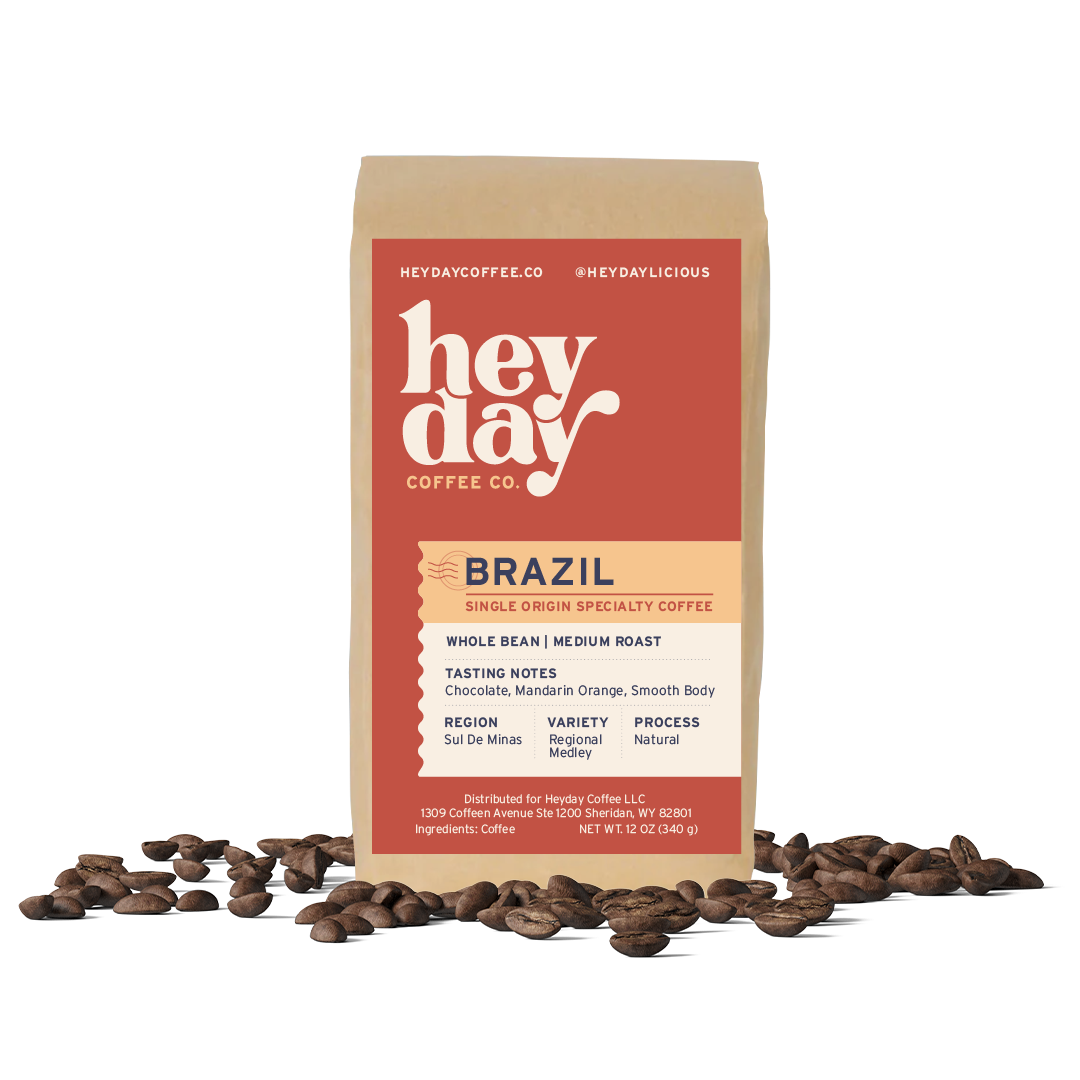 Brazil - Bag on Bed of Beans - Heyday Coffee Co.