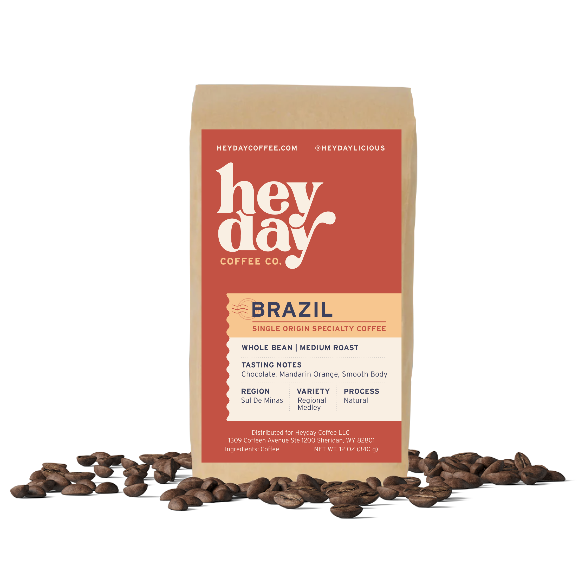 Brazil - Bag on Bed of Beans - Heyday Coffee Co.