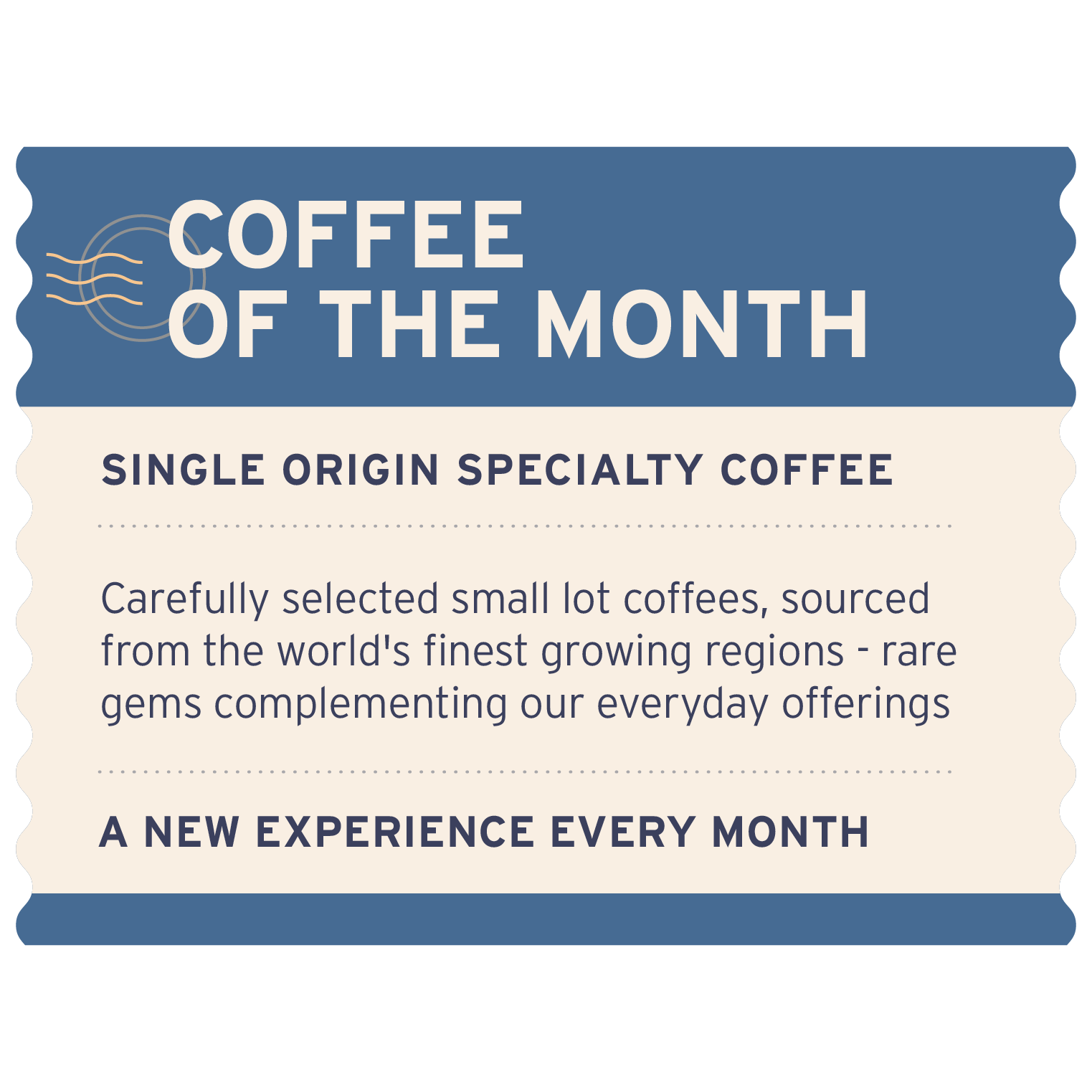 Coffee of the Month - Label Detail - Heyday Coffee Co.