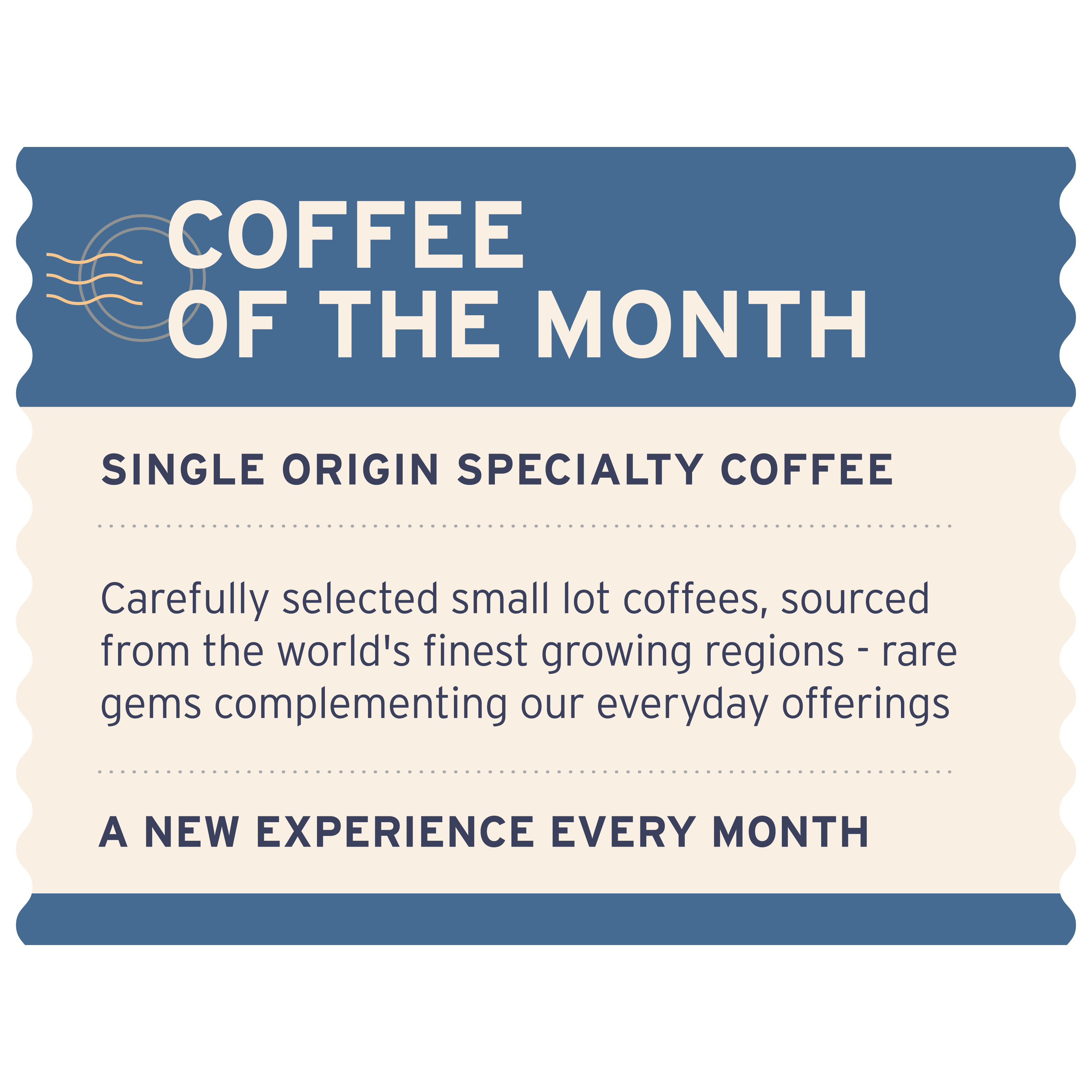 Coffee of the Month - Label Detail - Heyday Coffee Co.