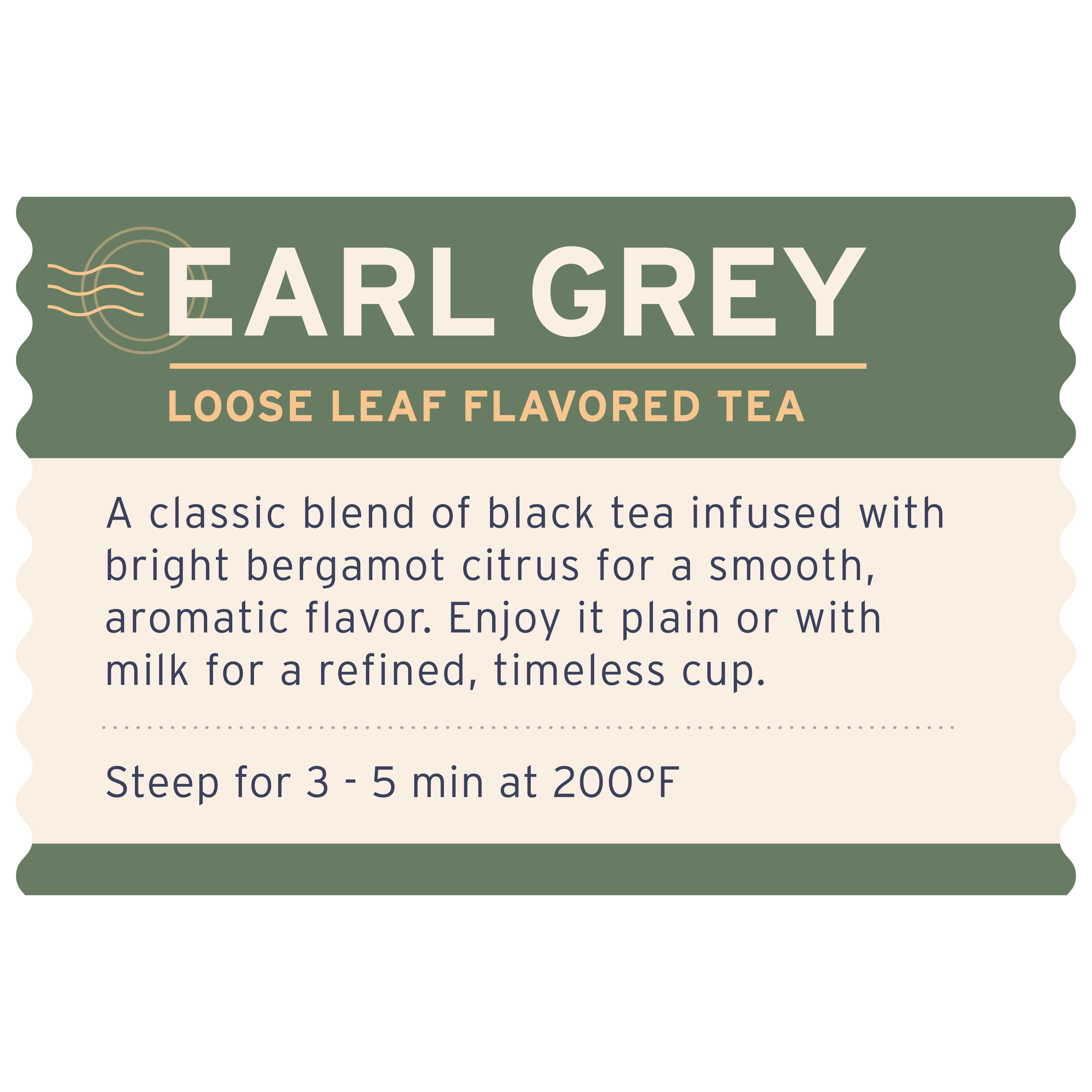 Earl Grey Tea - Label Detail - Heyday Coffee Co.