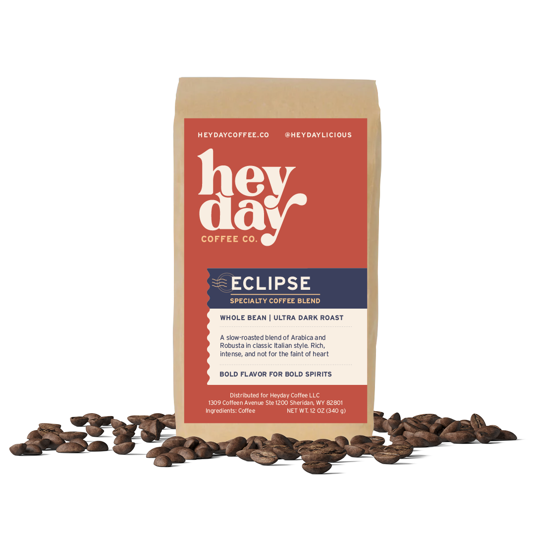 Eclipse Blend - Bag on Bed of Beans - Heyday Coffee Co.