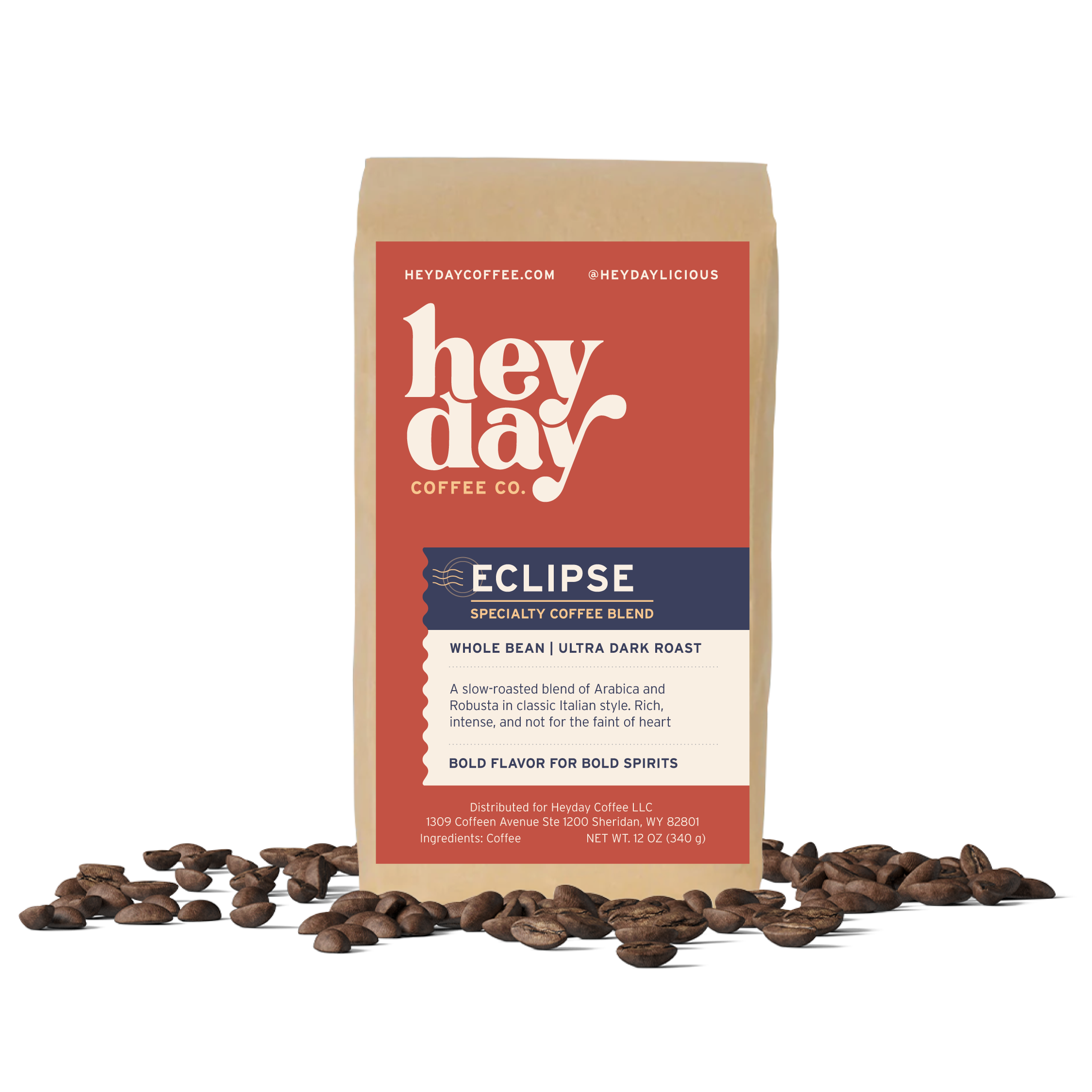 Eclipse Blend - Bag on Bed of Beans - Heyday Coffee Co.