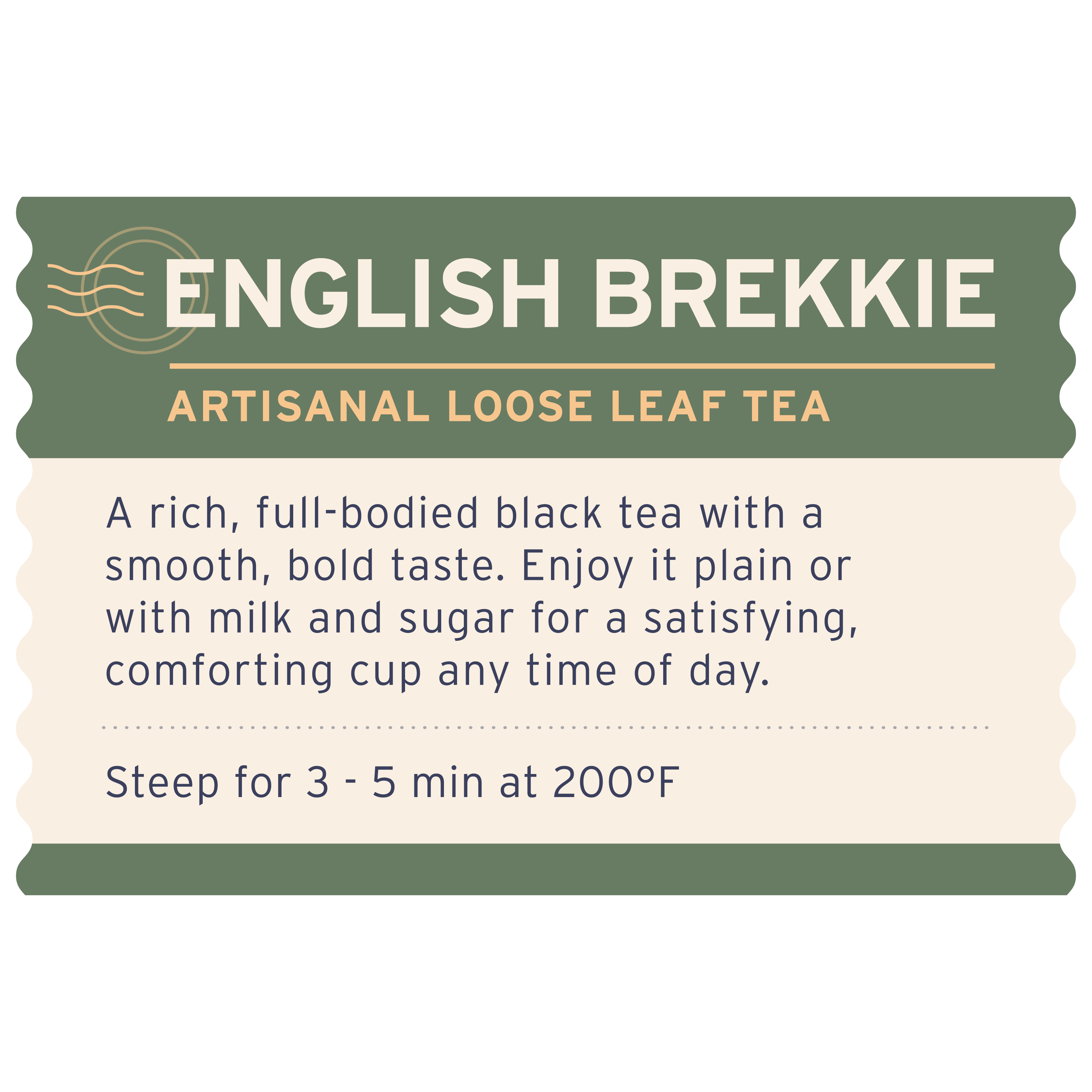 English Breakfast Tea - Label Detail - Heyday Coffee Co.