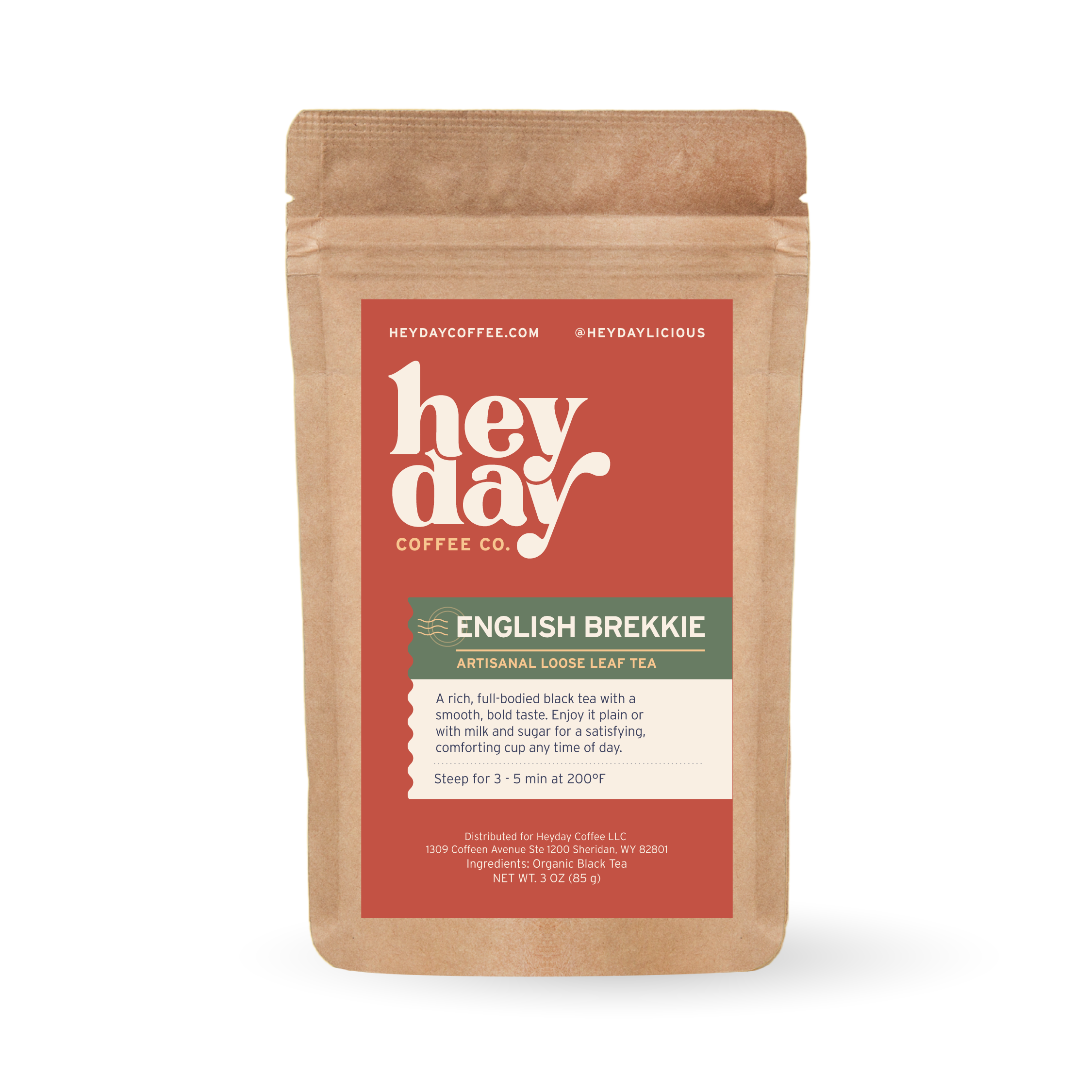 English Breakfast Tea - Pouch Image - Heyday Coffee Co.