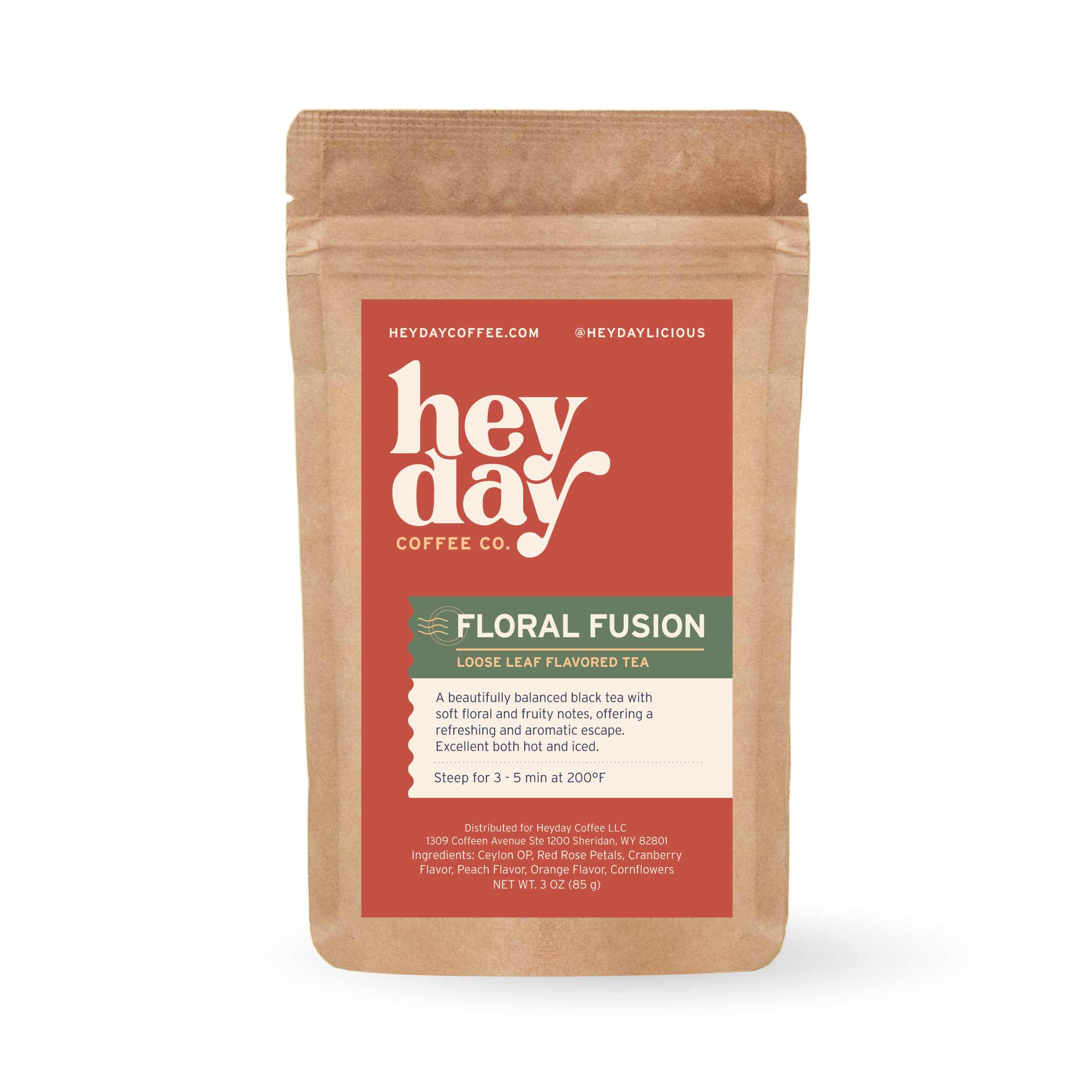 Floral Fusion Tea - Pouch Image - Heyday Coffee Co.
