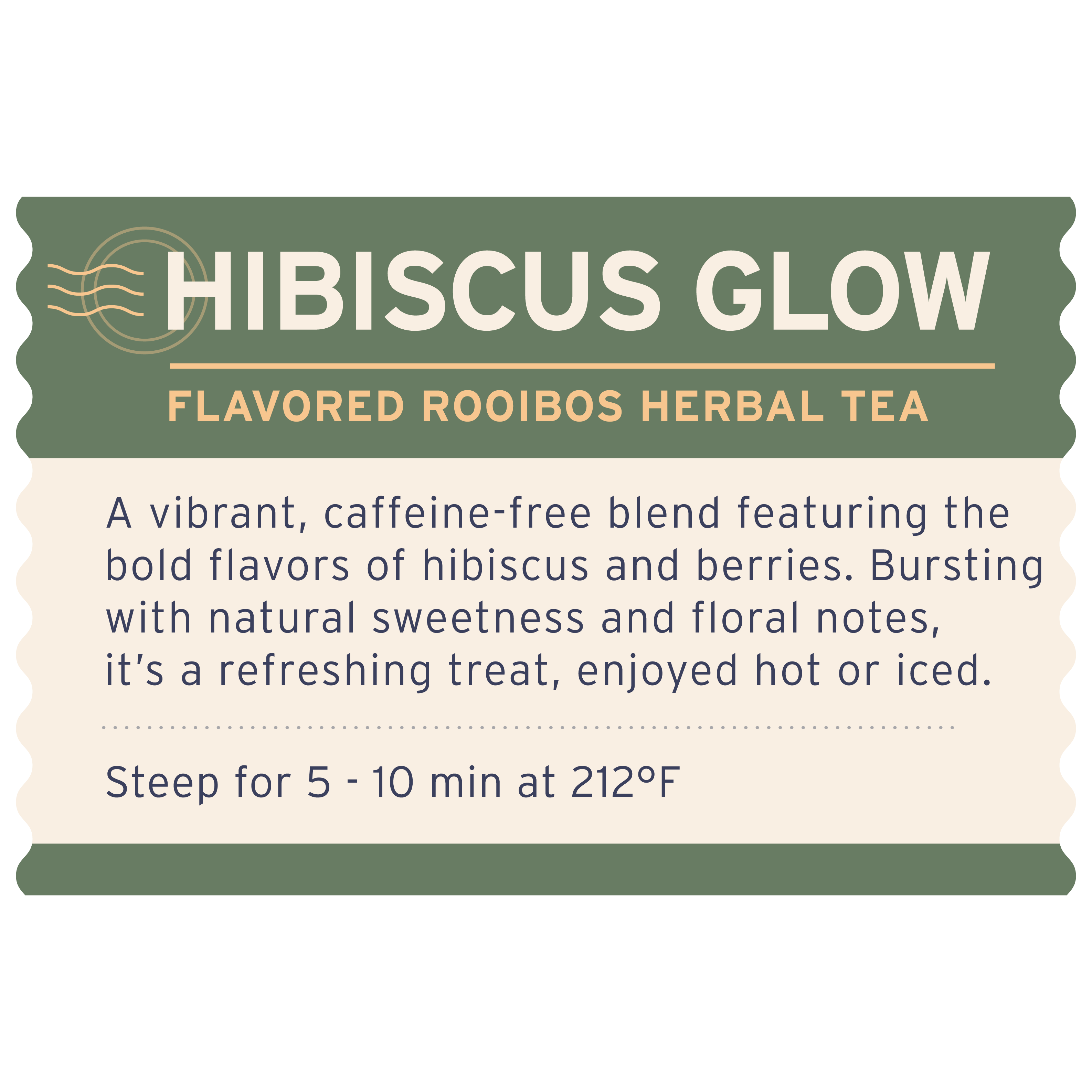 Hibiscus Glow Tea - Label Detail - Heyday Coffee Co.