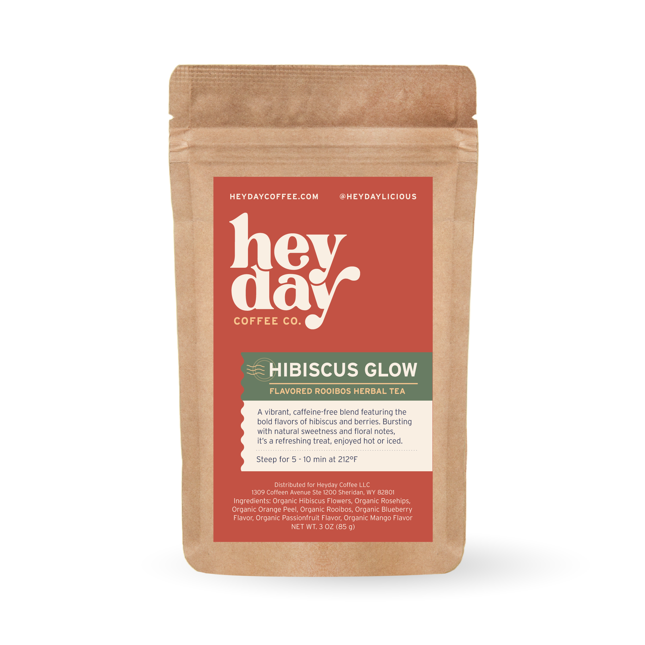 Hibiscus Glow Tea - Pouch Image - Heyday Coffee Co.