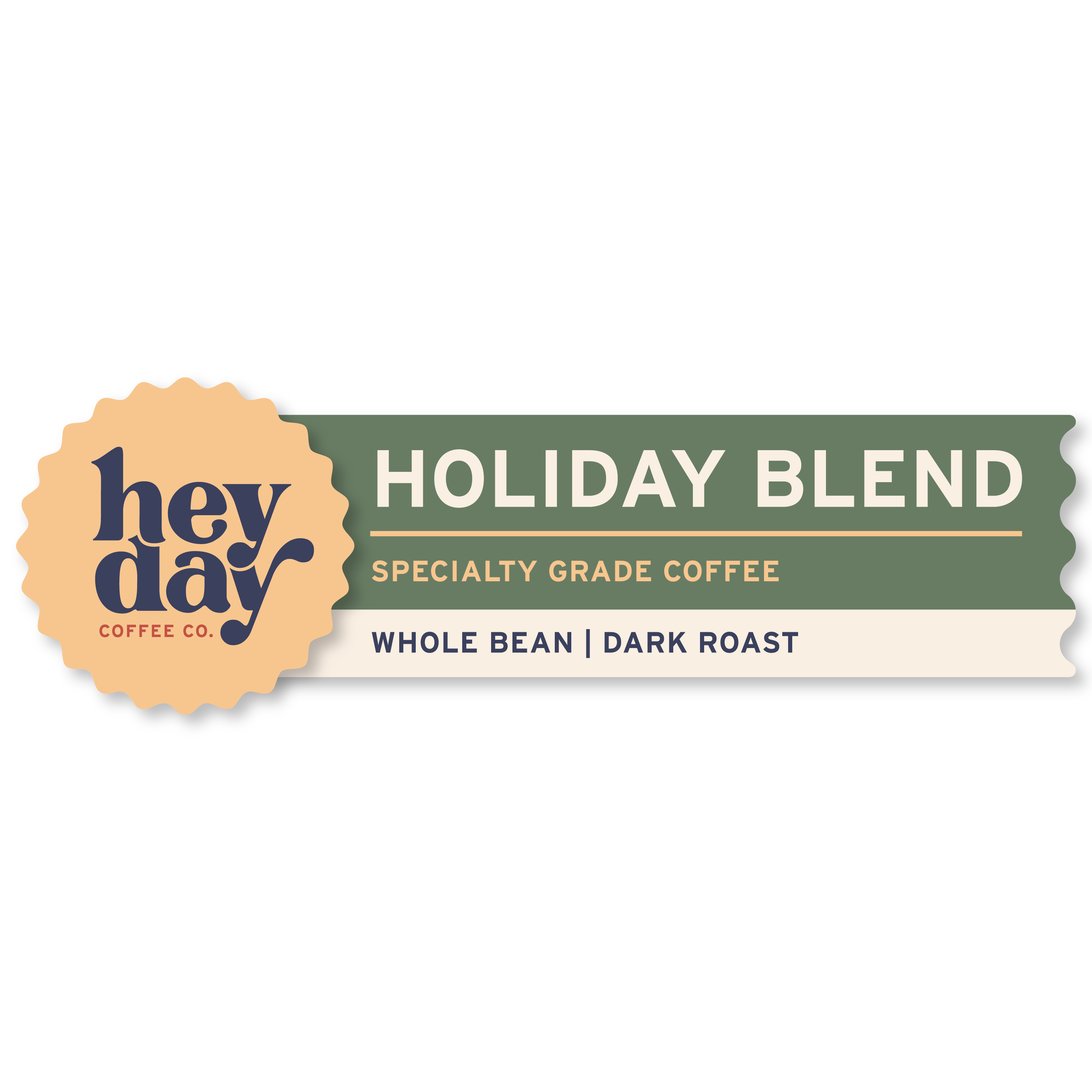 Heyday Coffee Co. Holiday Blend label