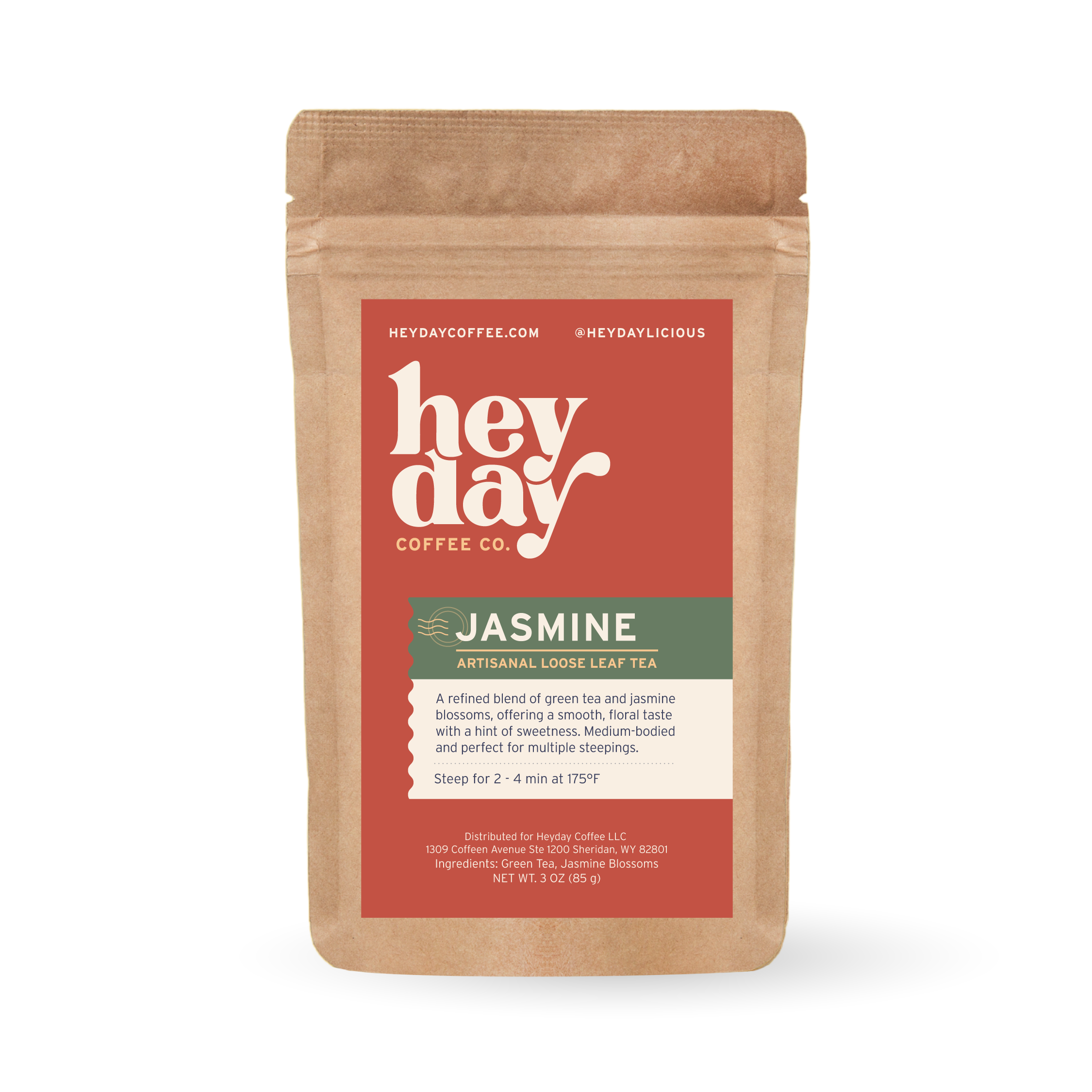 Jasmine Tea - Pouch Image - Heyday Coffee Co.