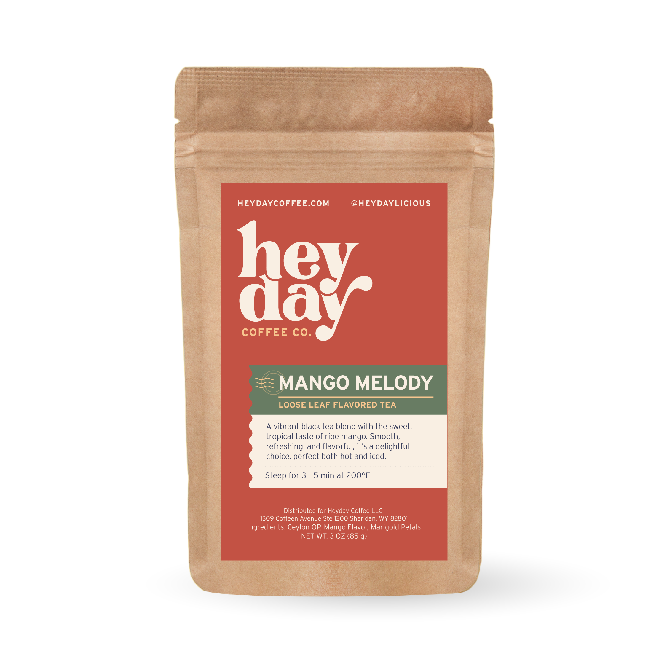 Mango Melody Tea - Pouch Image - Heyday Coffee Co.