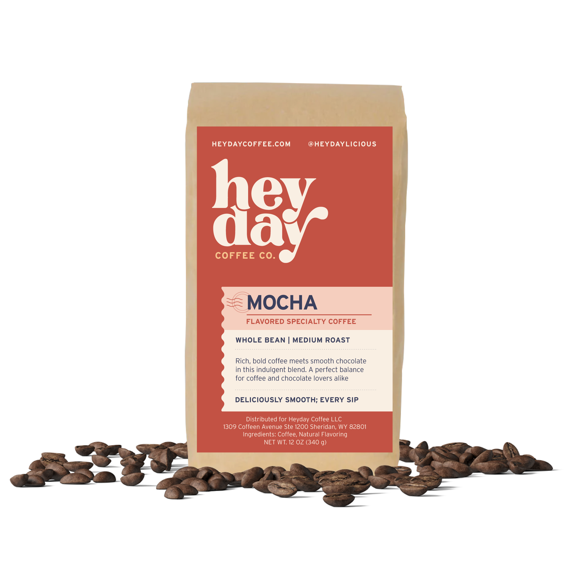 Mocha - Bag on Bed of Beans - Heyday Coffee Co.