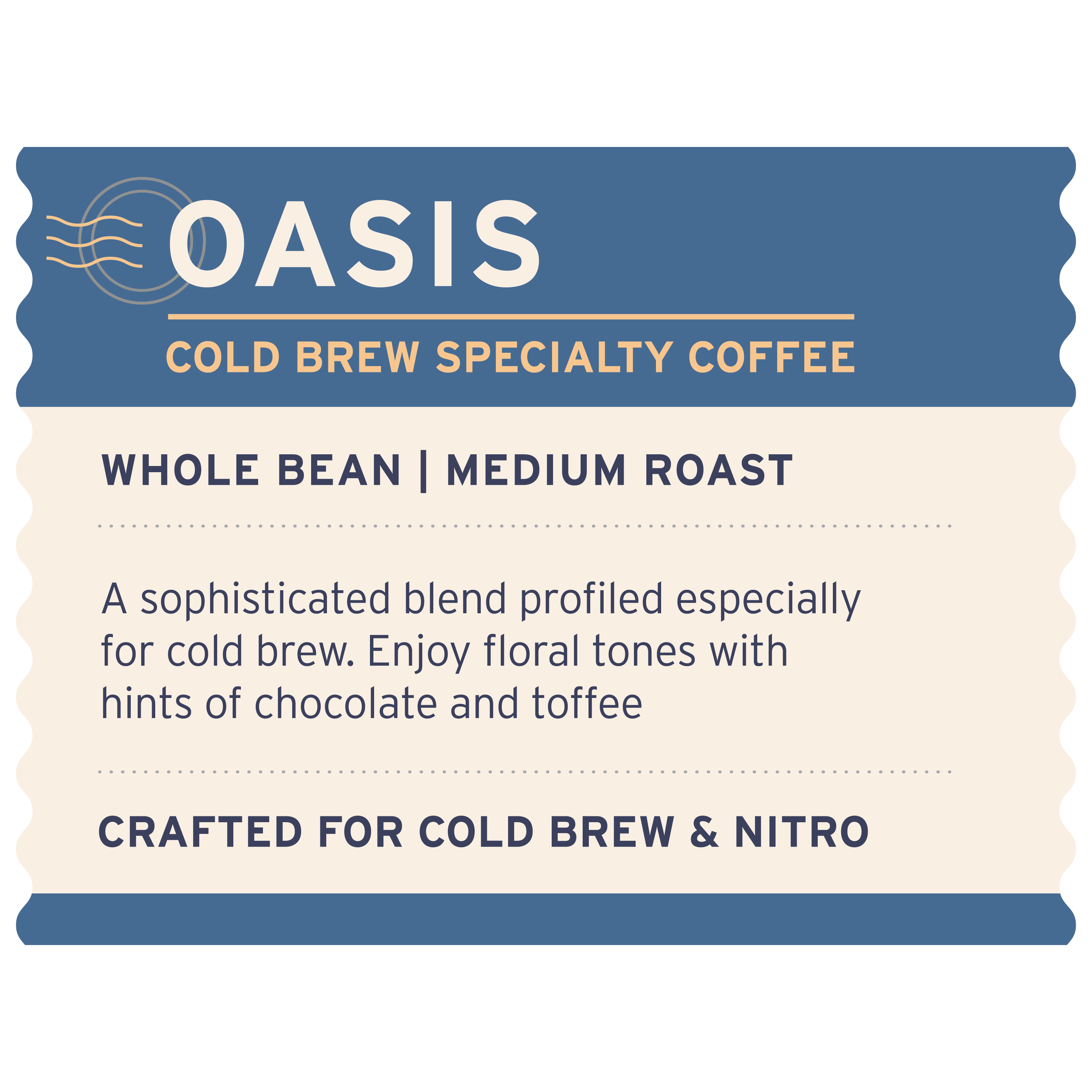 Oasis Cold Brew - Label Detail - Heyday Coffee Co.