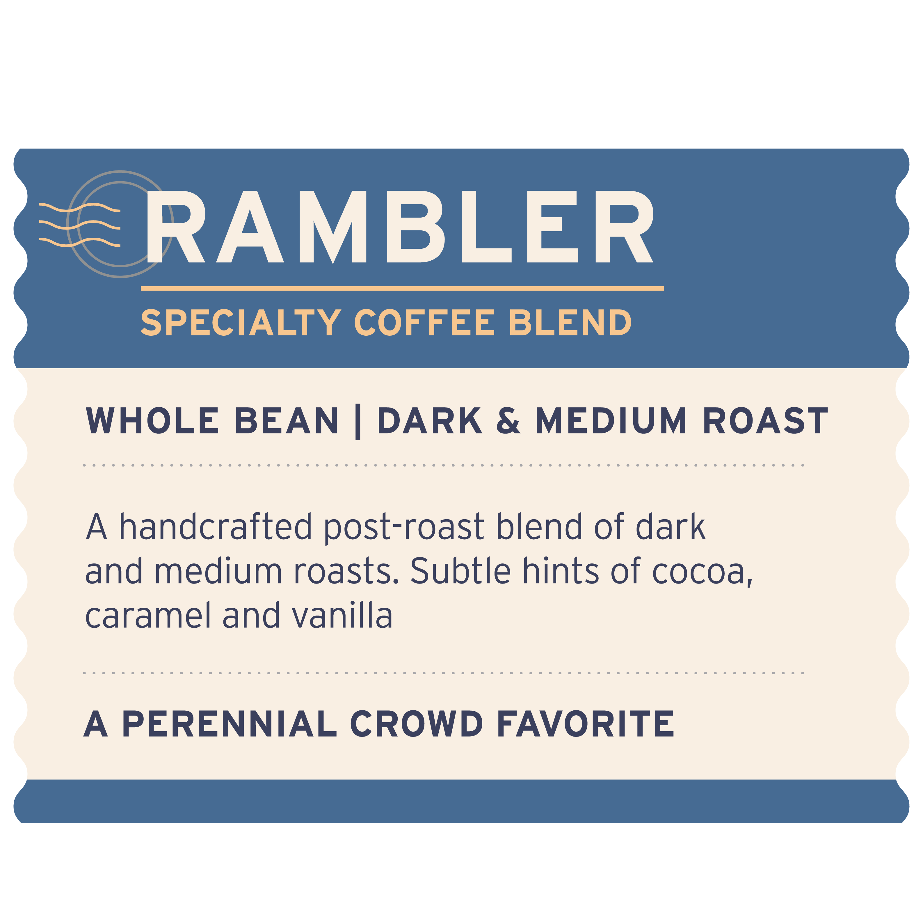 Rambler Blend - Label Detail - Heyday Coffee Co.