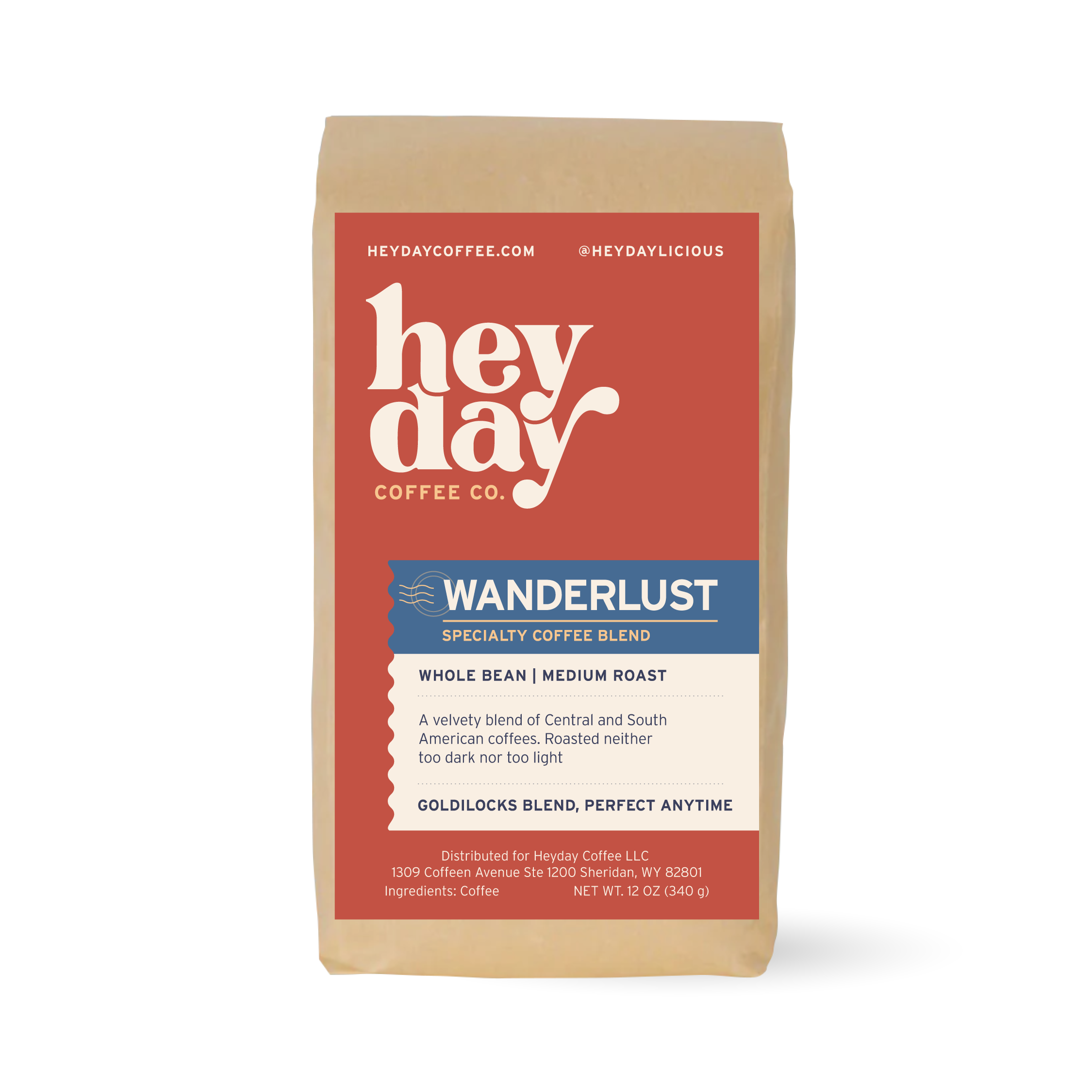 Wanderlust Blend - Bag Image - Heyday Coffee Co.