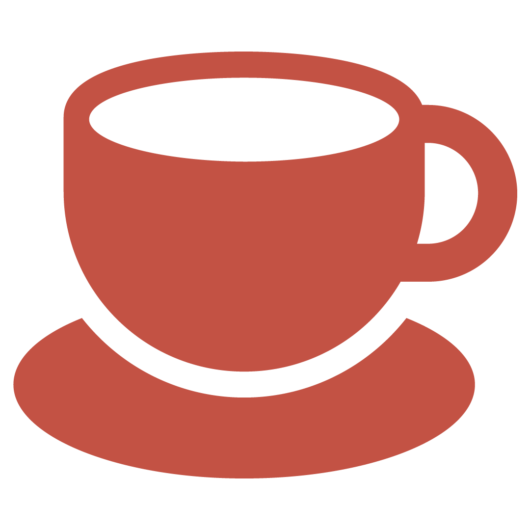 graphic of a cup and saucer.