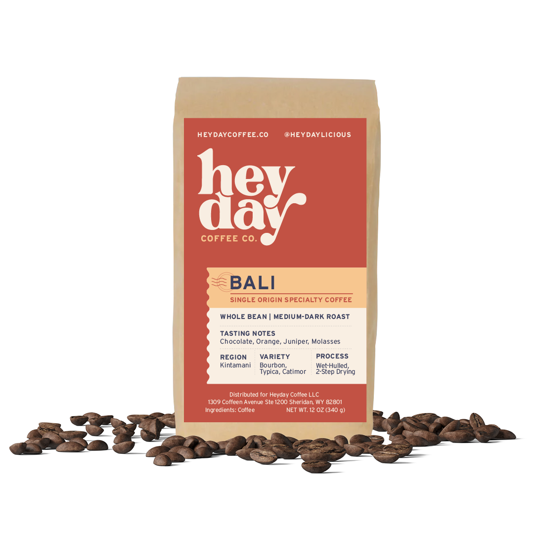 Bali - Bag on Bed of Beans - Heyday Coffee Co.