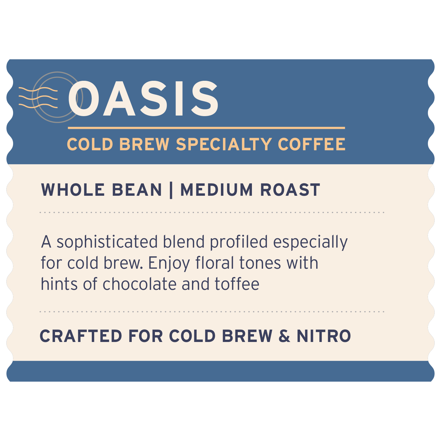 Oasis Cold Brew - Label Detail - Heyday Coffee Co.