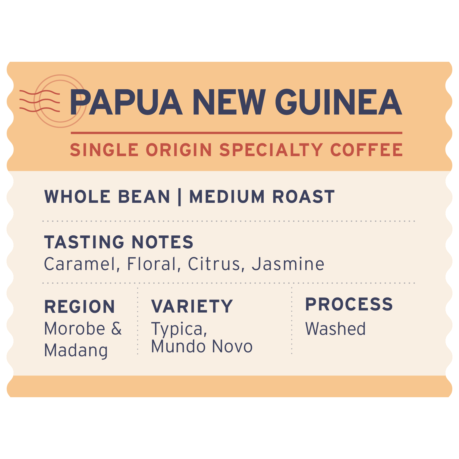 Papua New Guinea - Label Detail - Heyday Coffee Co.