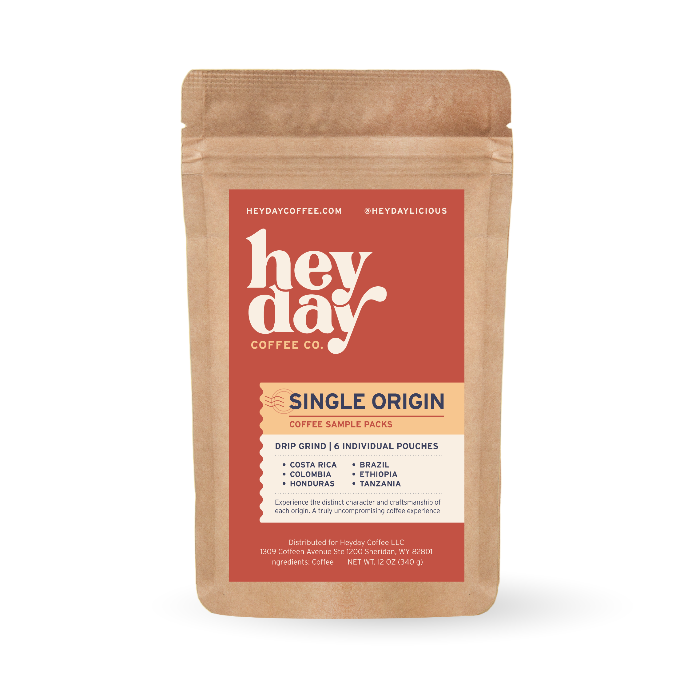 Single Origin Samples - Pouch Image - Heyday Coffee Co.
